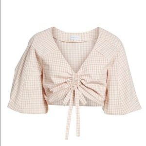 Chriselle X J.O.A Runched Front Crop Top